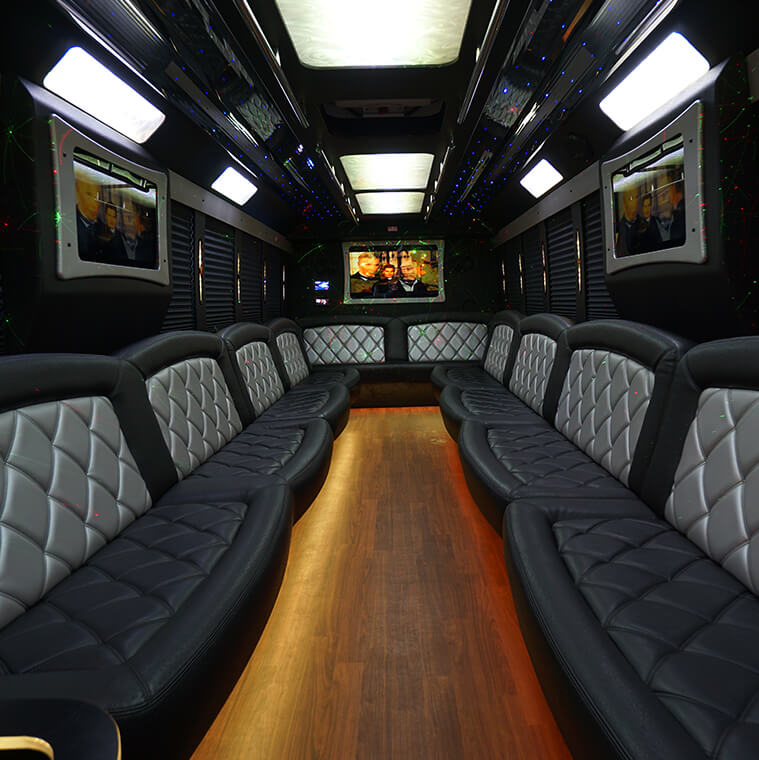Party bus luxurious interior