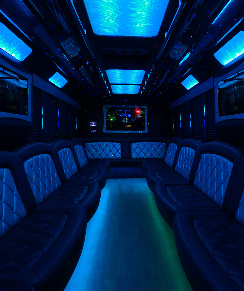 Luxury bus interior