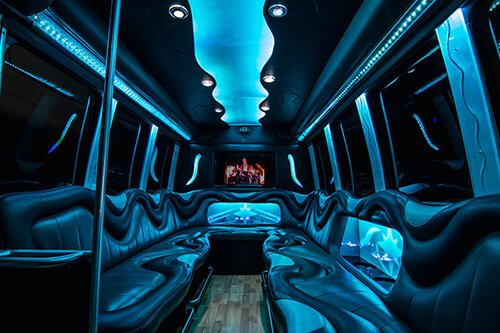 limo bus laser lighting
